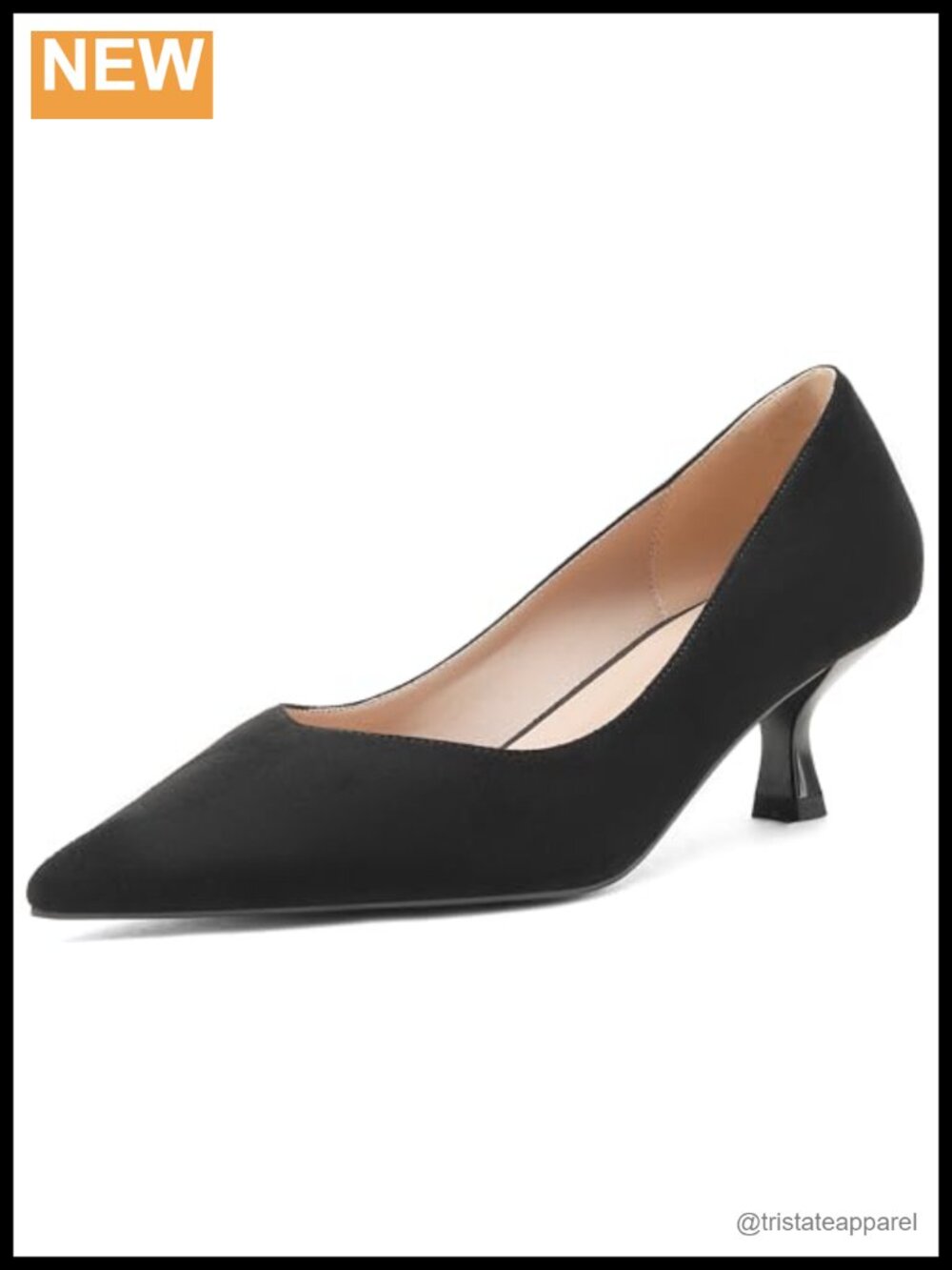 Womens Kitten Heel Pumps Pointed Toe Slip Resistant
